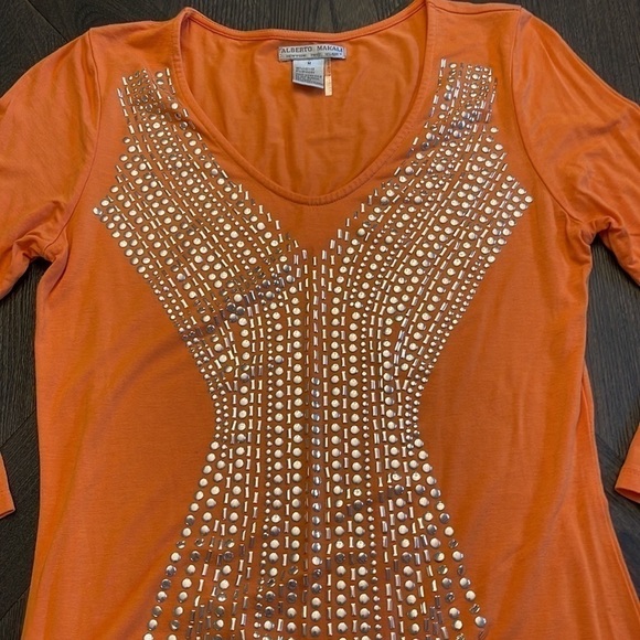 Alberto Makali Orange and Silver Tunic Medium - Picture 3 of 4
